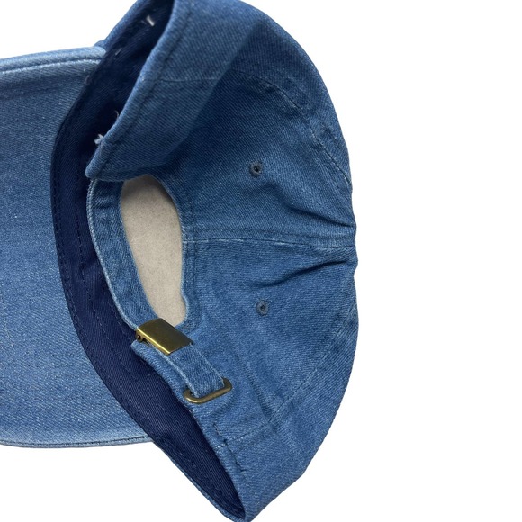 NWT Adult‎ Denim Blue Baseball Hat Cap Low Profile Adjustable Cotton - Picture 4 of 6